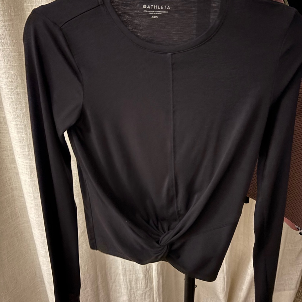 Athleta Women's Elegant Black Knot Front top
